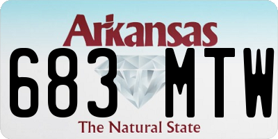 AR license plate 683MTW
