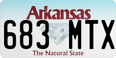 AR license plate 683MTX