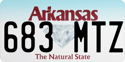 AR license plate 683MTZ