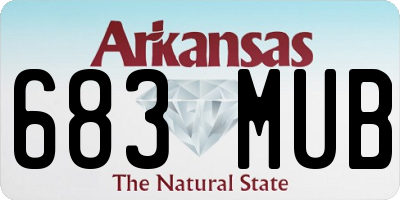 AR license plate 683MUB