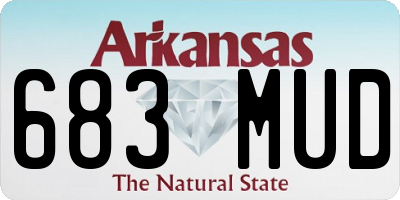 AR license plate 683MUD