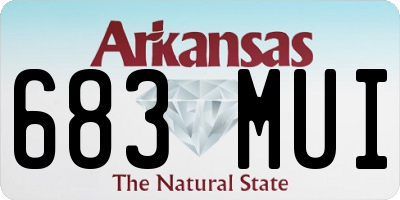 AR license plate 683MUI