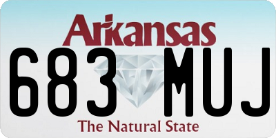 AR license plate 683MUJ