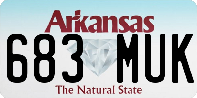 AR license plate 683MUK