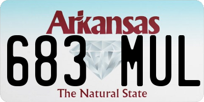 AR license plate 683MUL