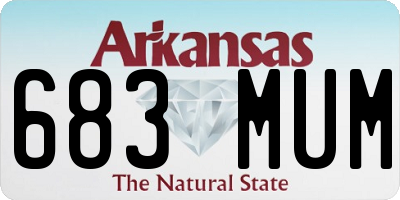 AR license plate 683MUM