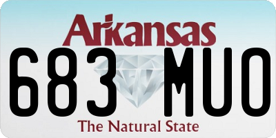 AR license plate 683MUO