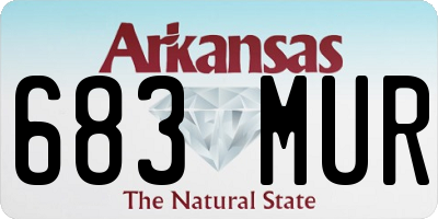 AR license plate 683MUR