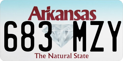 AR license plate 683MZY