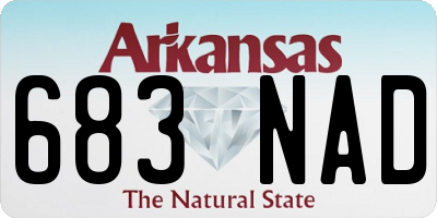 AR license plate 683NAD