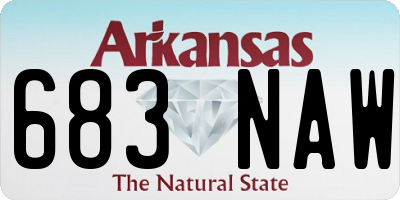 AR license plate 683NAW