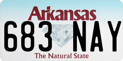AR license plate 683NAY