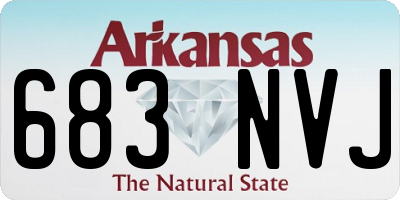 AR license plate 683NVJ