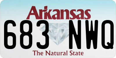 AR license plate 683NWQ