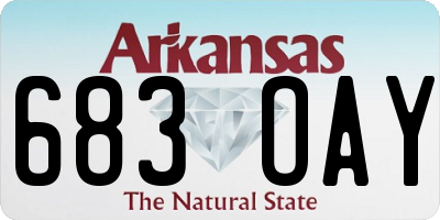 AR license plate 683OAY