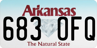 AR license plate 683OFQ