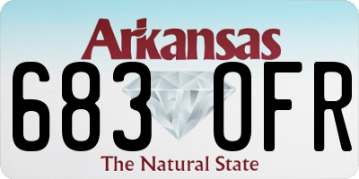AR license plate 683OFR