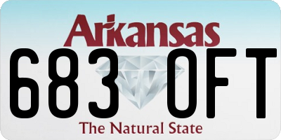 AR license plate 683OFT