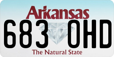 AR license plate 683OHD