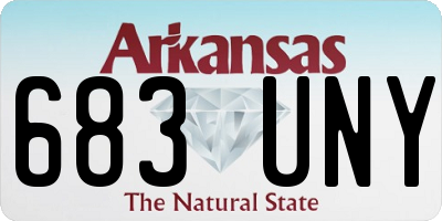 AR license plate 683UNY
