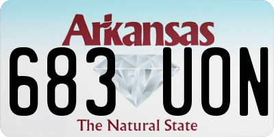 AR license plate 683UON