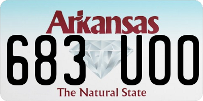 AR license plate 683UOO