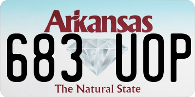 AR license plate 683UOP