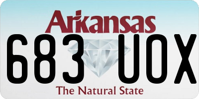 AR license plate 683UOX