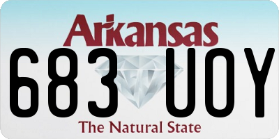AR license plate 683UOY