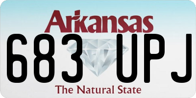 AR license plate 683UPJ