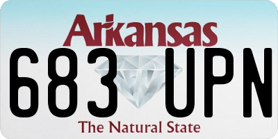 AR license plate 683UPN