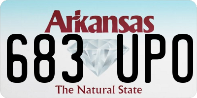AR license plate 683UPO