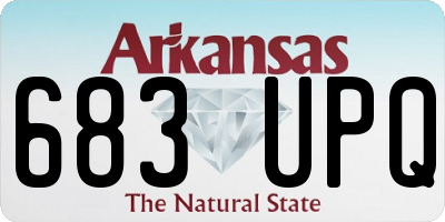 AR license plate 683UPQ