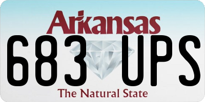 AR license plate 683UPS