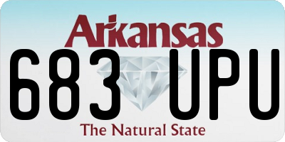 AR license plate 683UPU