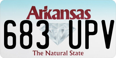 AR license plate 683UPV