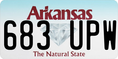 AR license plate 683UPW