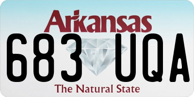 AR license plate 683UQA
