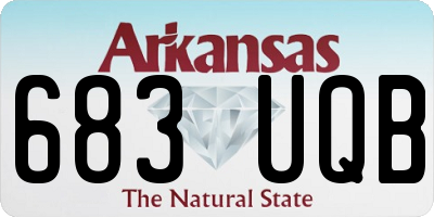 AR license plate 683UQB