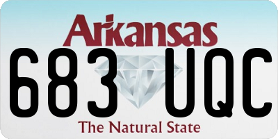 AR license plate 683UQC