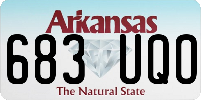 AR license plate 683UQO