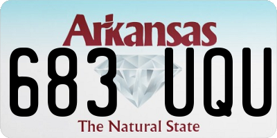 AR license plate 683UQU