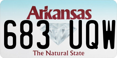 AR license plate 683UQW
