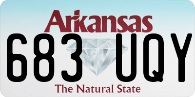 AR license plate 683UQY