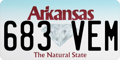 AR license plate 683VEM