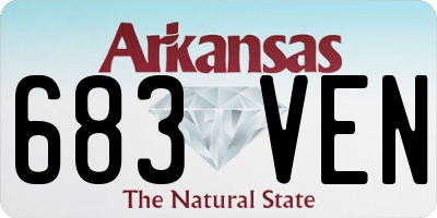 AR license plate 683VEN