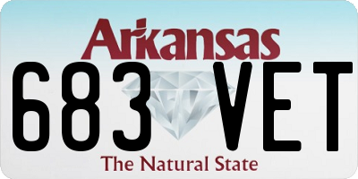 AR license plate 683VET