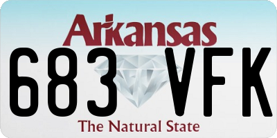 AR license plate 683VFK