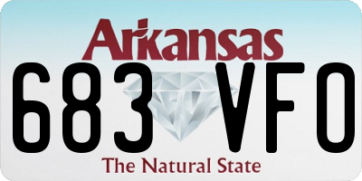 AR license plate 683VFO