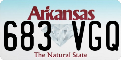 AR license plate 683VGQ